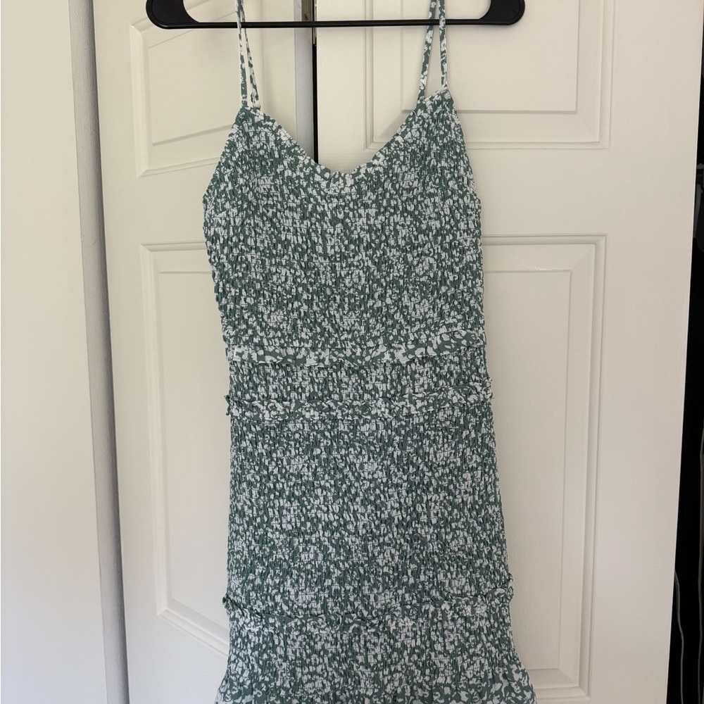 NWT- Abercrombie & Fitch Green Floral Smocked Mini Dress- Never worn